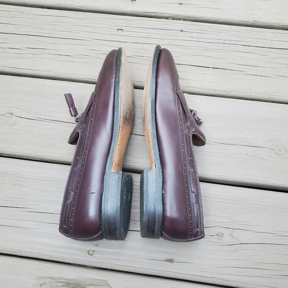 Vintage 80s Allen Edmonds Mansfield Oxblood Leather Kiltie‎ Fringe Tassel Brogue - Picture 4 of 8